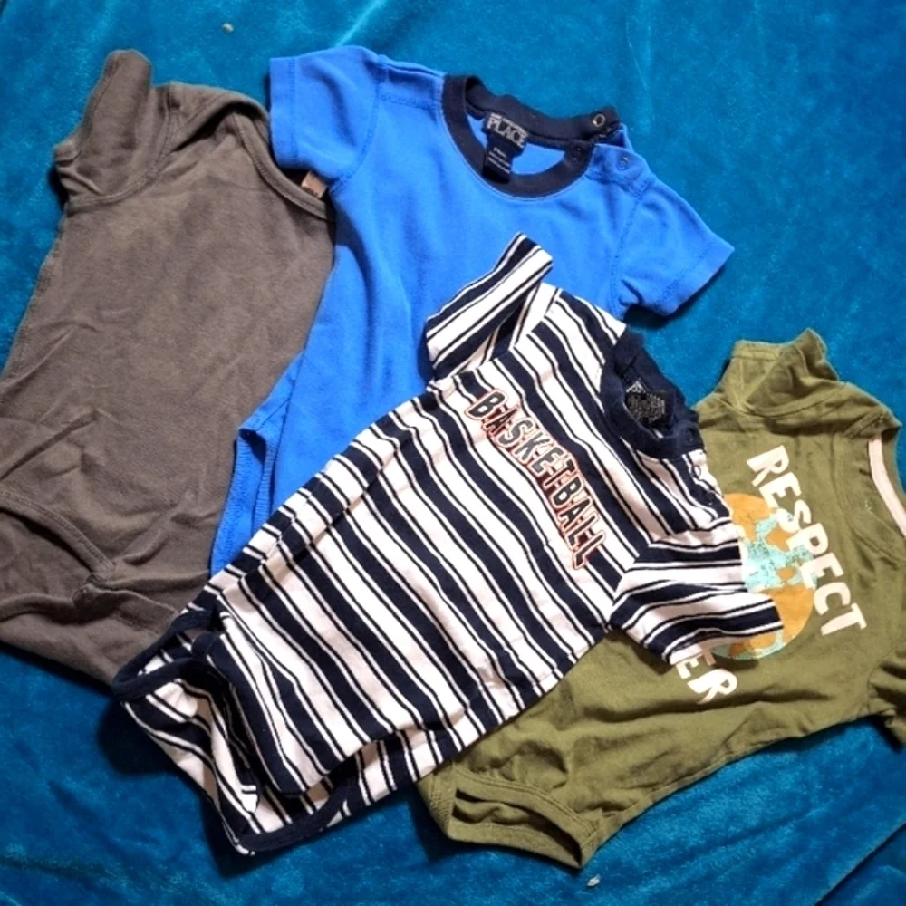 Striped Kids Snap Bottom Onesy Shirt - Bundles